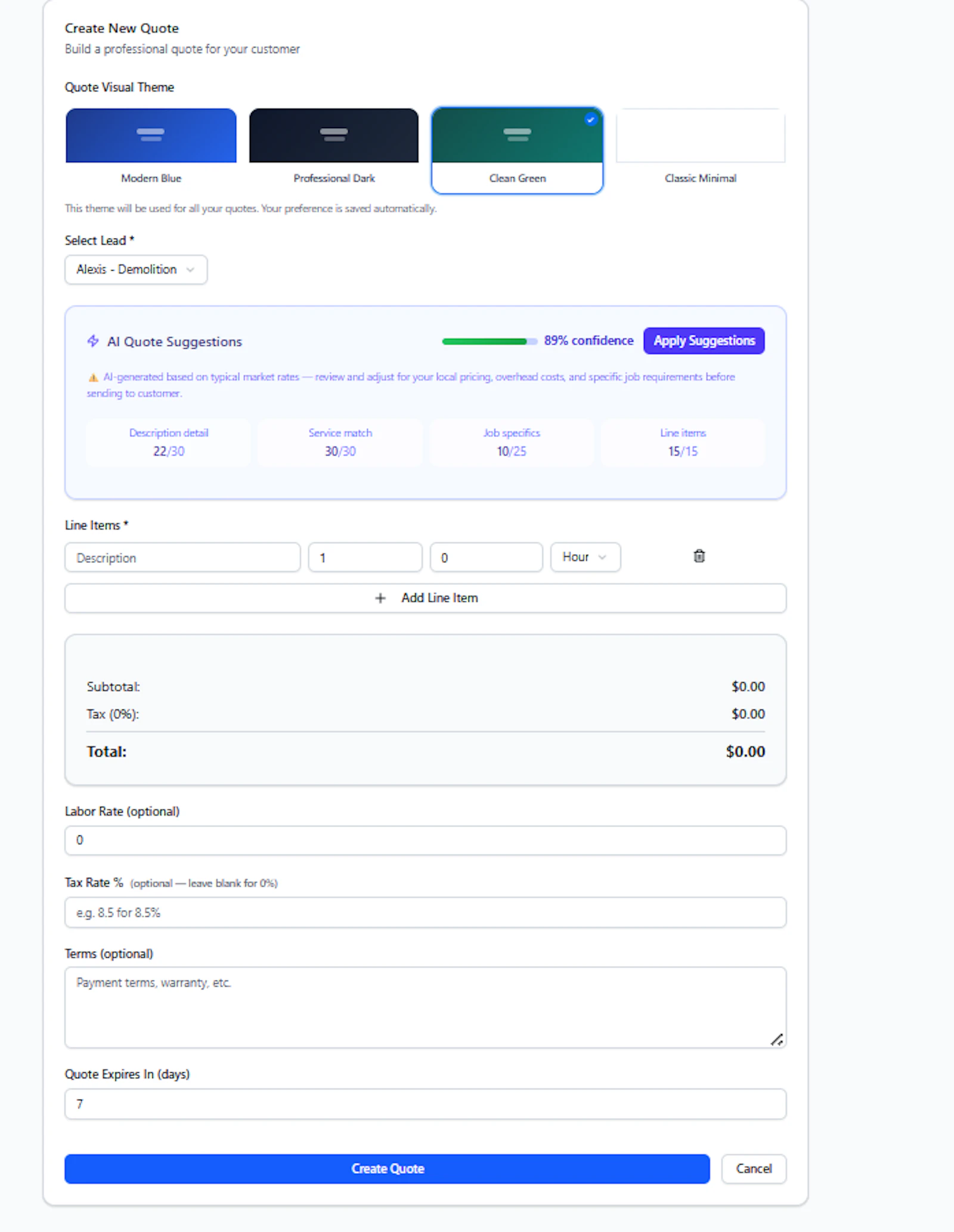 SwiftQuote screenshot 3