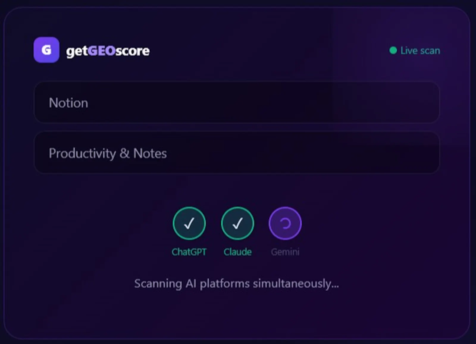 getGEOscore screenshot 3