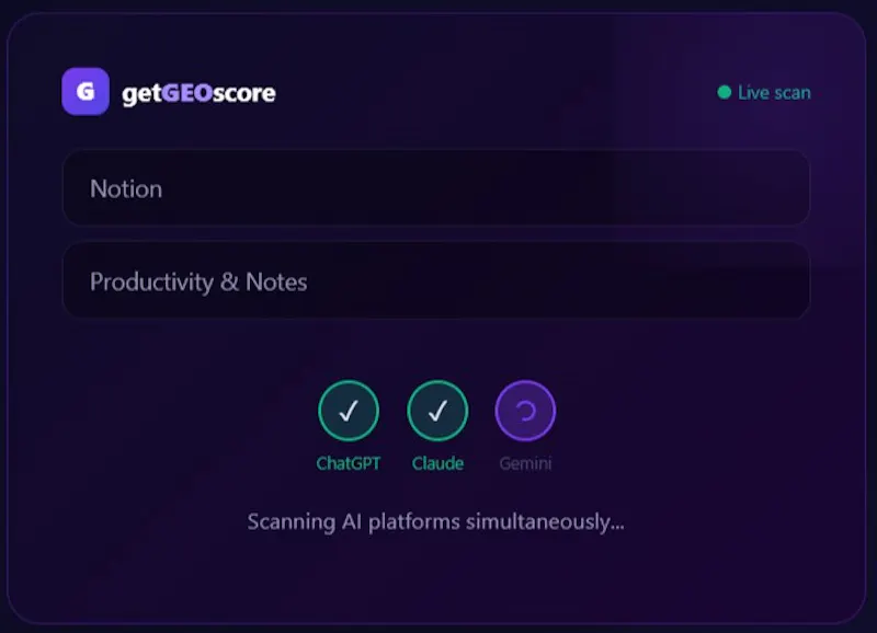getGEOscore screenshot 3