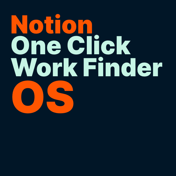 Um clique em Work Finder OS