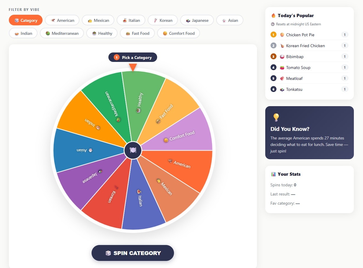 Food Roulette - Product Hunt launch logo and brand identity
