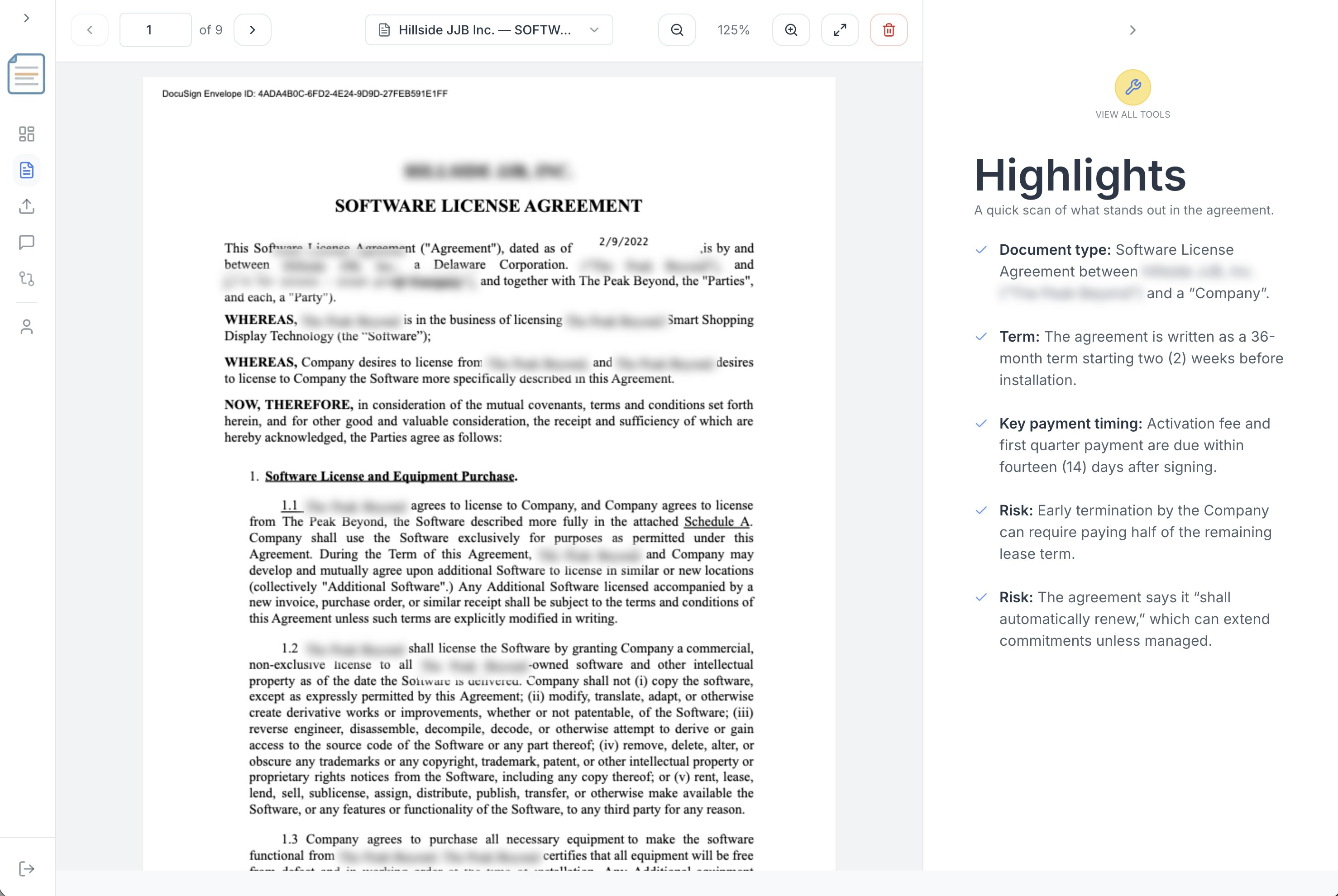 Explain the Terms - Screenshot 2 showing product features and functionality