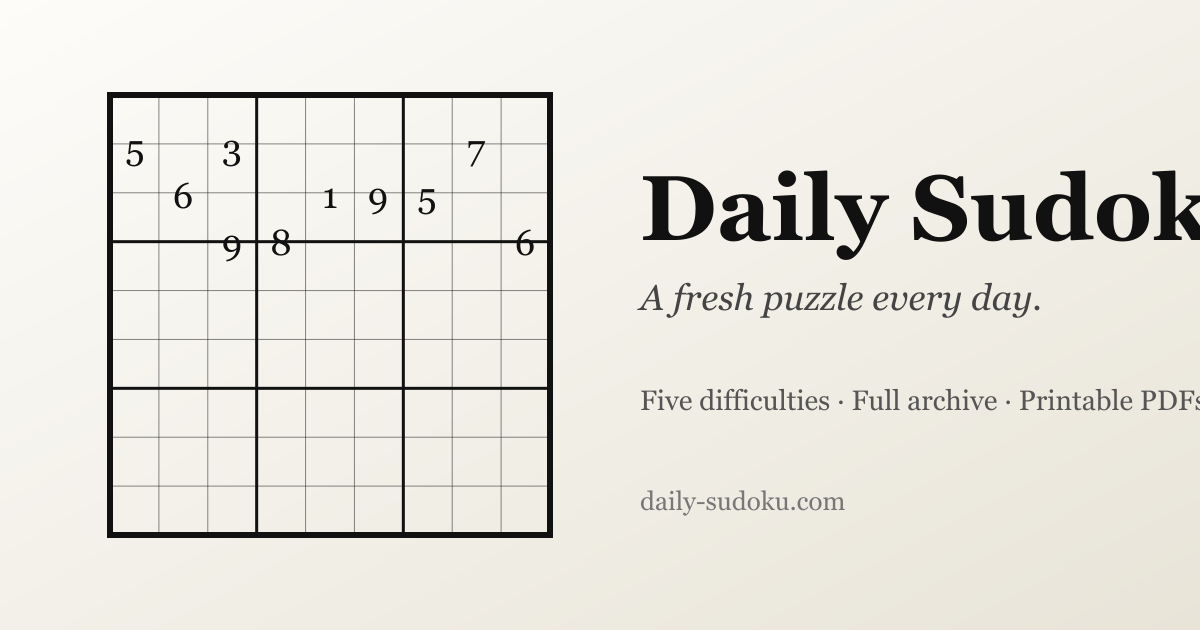 Daily Sudoku gallery image