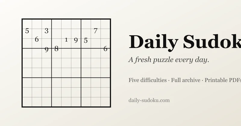 Daily Sudoku screenshot 1