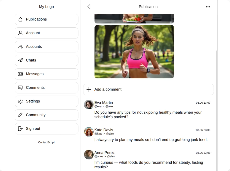 ContactScript — social network script - ContactScript — social network script media 4