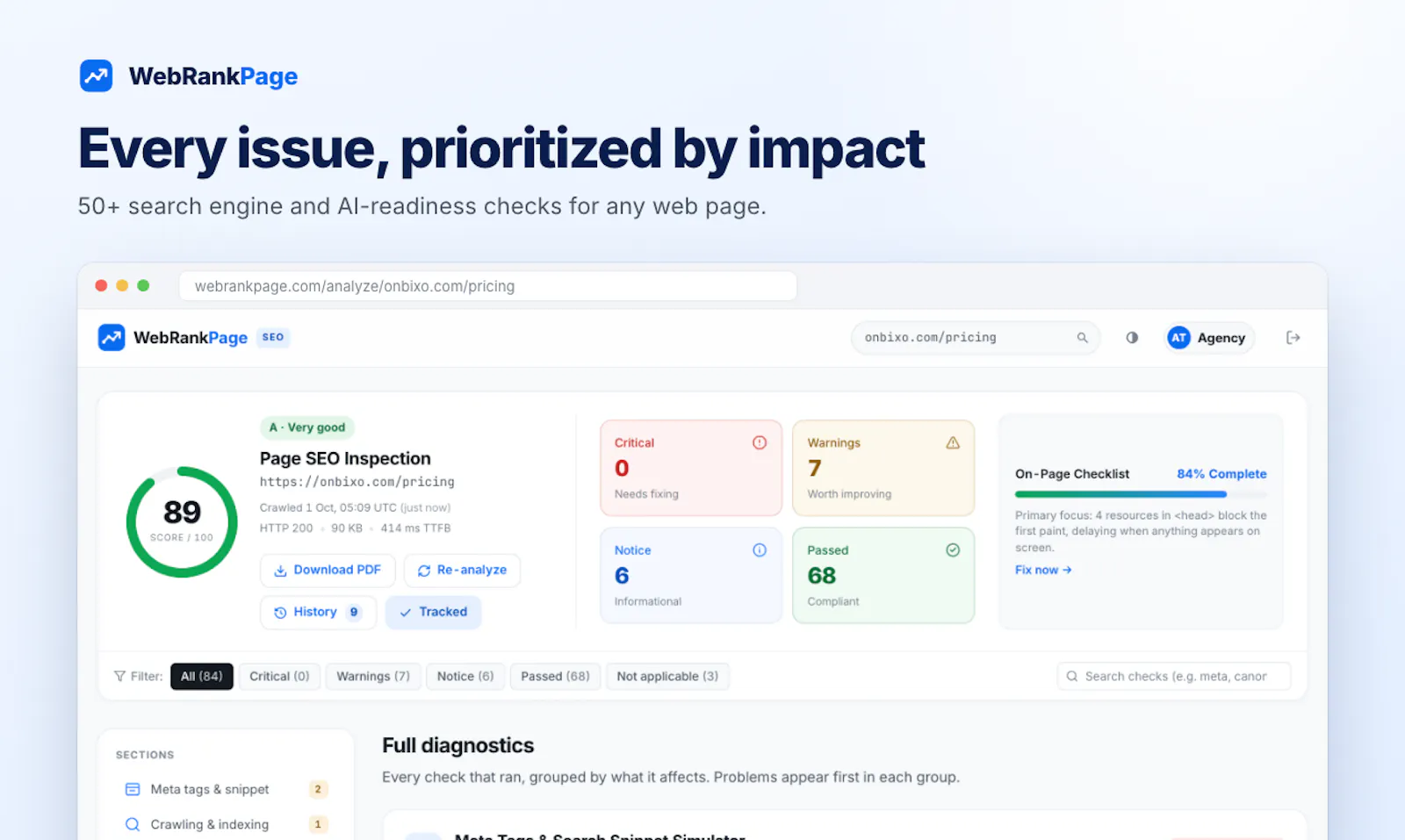 WebRankPage screenshot 2