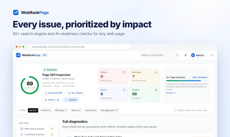 WebRankPage screenshot 2