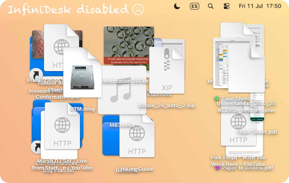 Infinidesk - Повысьте свое внимание на Mac с помощью специфичных для проекта настольных компьютеров медиа 6