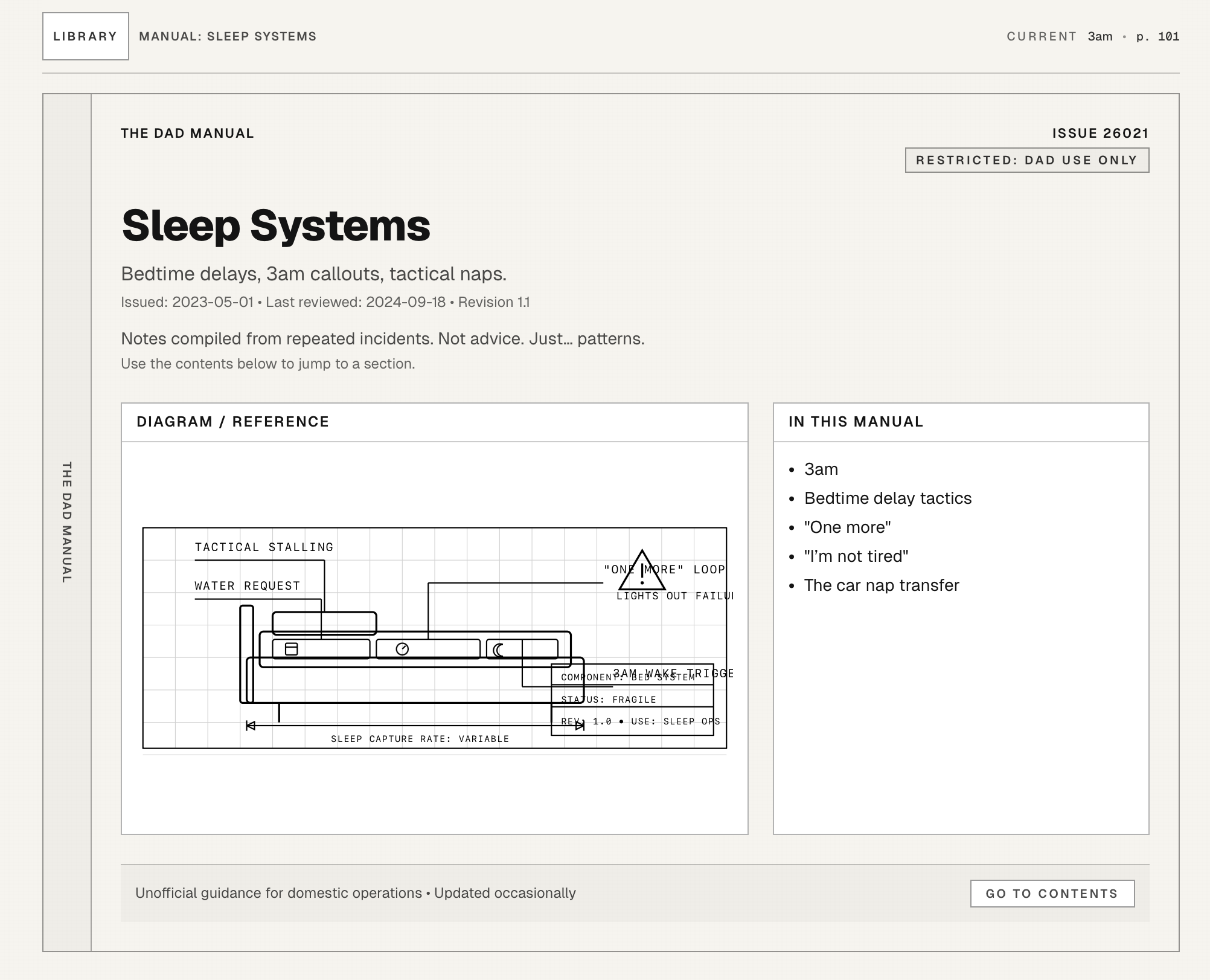 The Dad Manual - Screenshot 5 showing product features and functionality