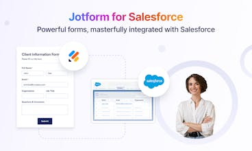 لقطة شاشة لواجهة مستخدم Jotform for Salesforce تُظهر تخصيص النموذج الشخصي.
