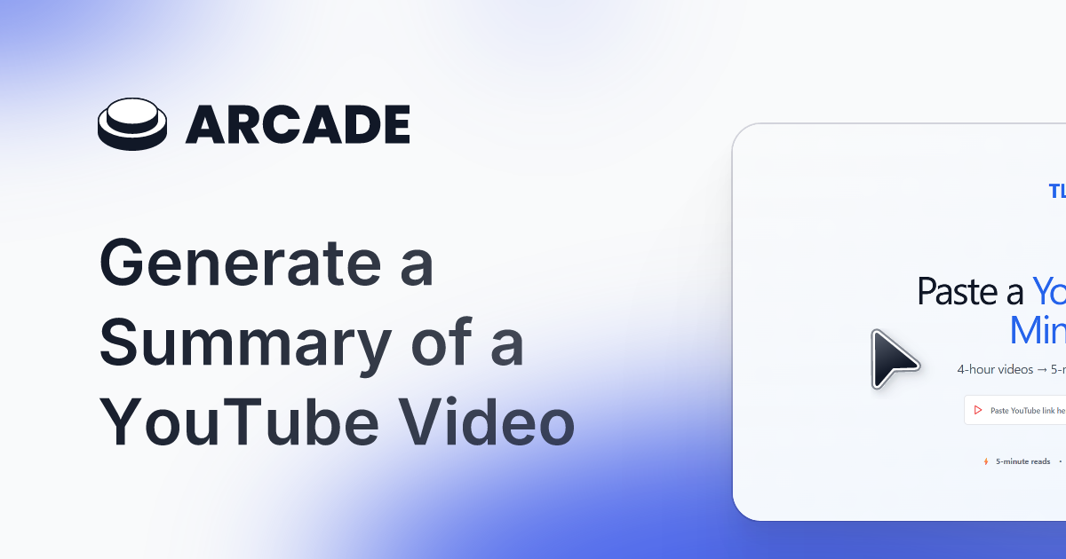 Tl; dw (demasiado largo; no miré) - Convierta los videos de YouTube de 4 horas en lecturas de 5 minutos. media 2