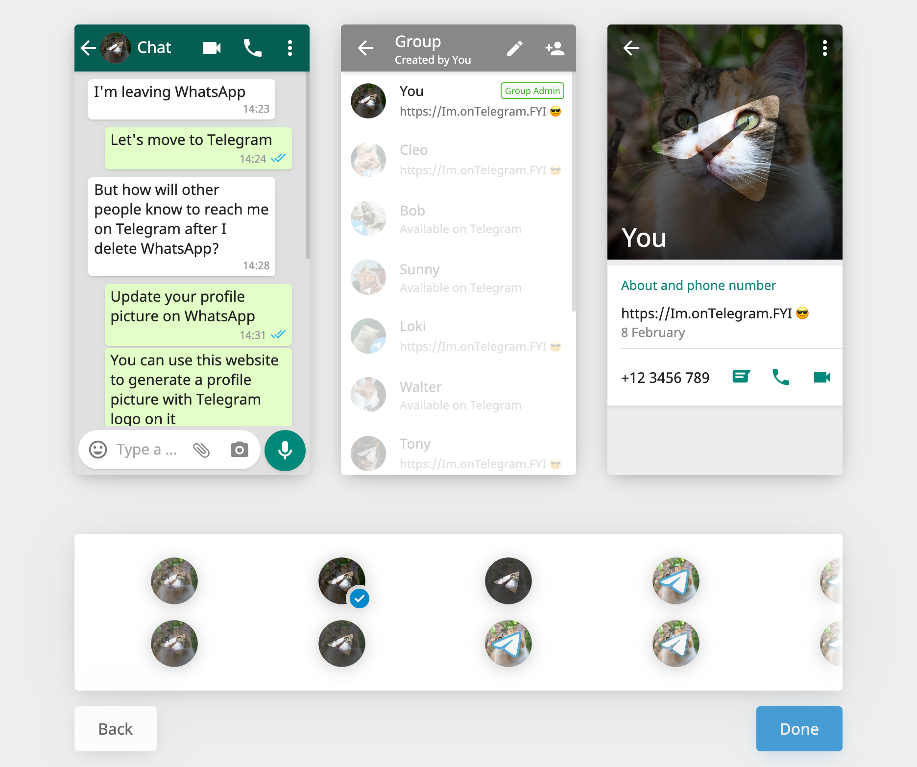 I'm on Telegram FYI gallery image