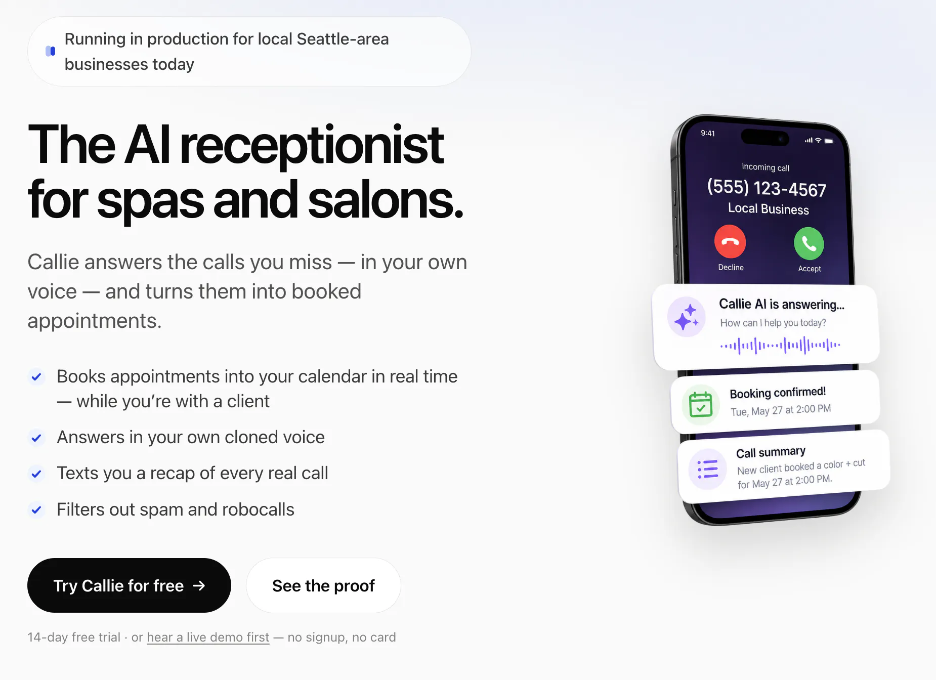 Callie - AI Receptionist by SetAndForget gallery image