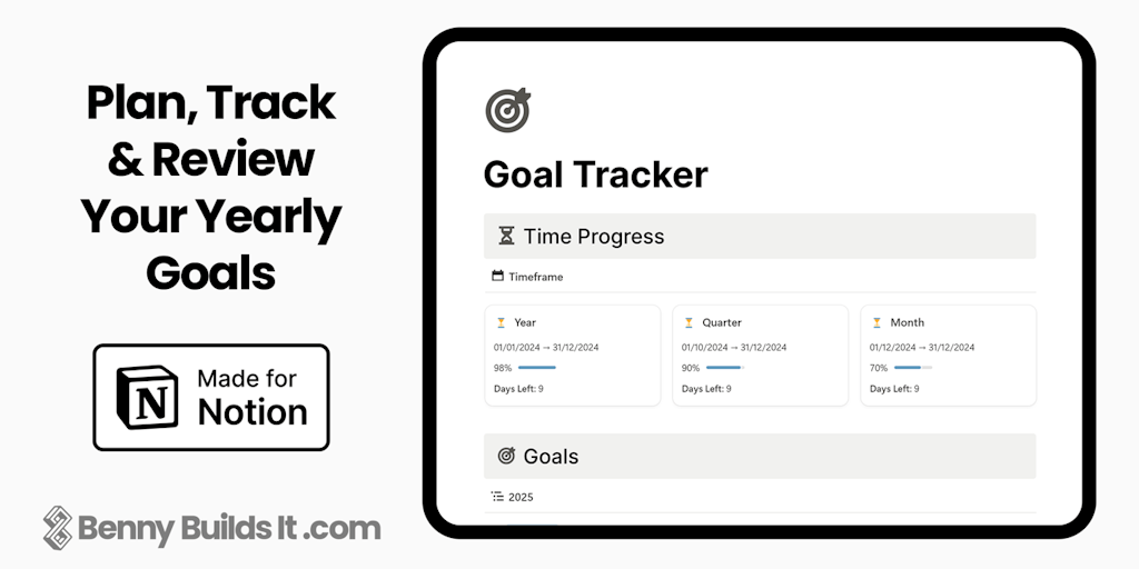 Goal Tracker for Notion