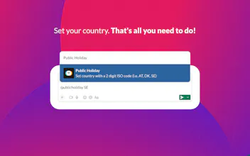 Public Holiday app for Slack gallery image