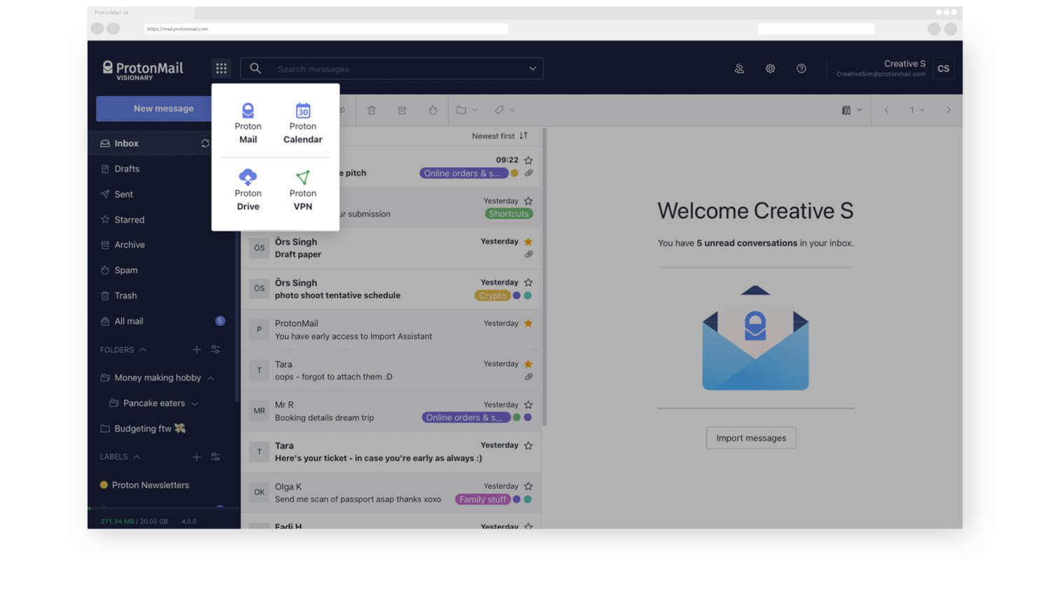 ProtonMail 2.0 gallery image
