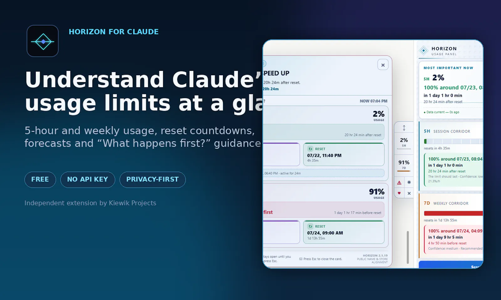 Horizon for Claude screenshot 1