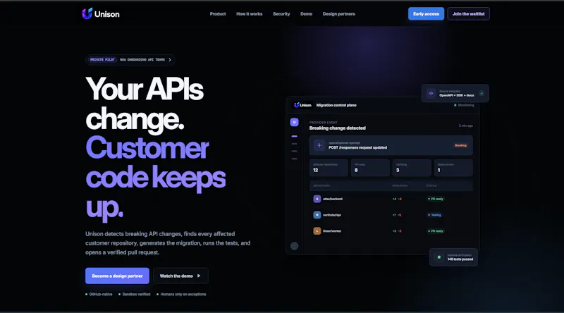 Unison: Self-Maintaining APIs screenshot 2