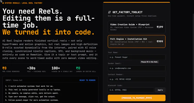 Claude reel maker screenshot 1