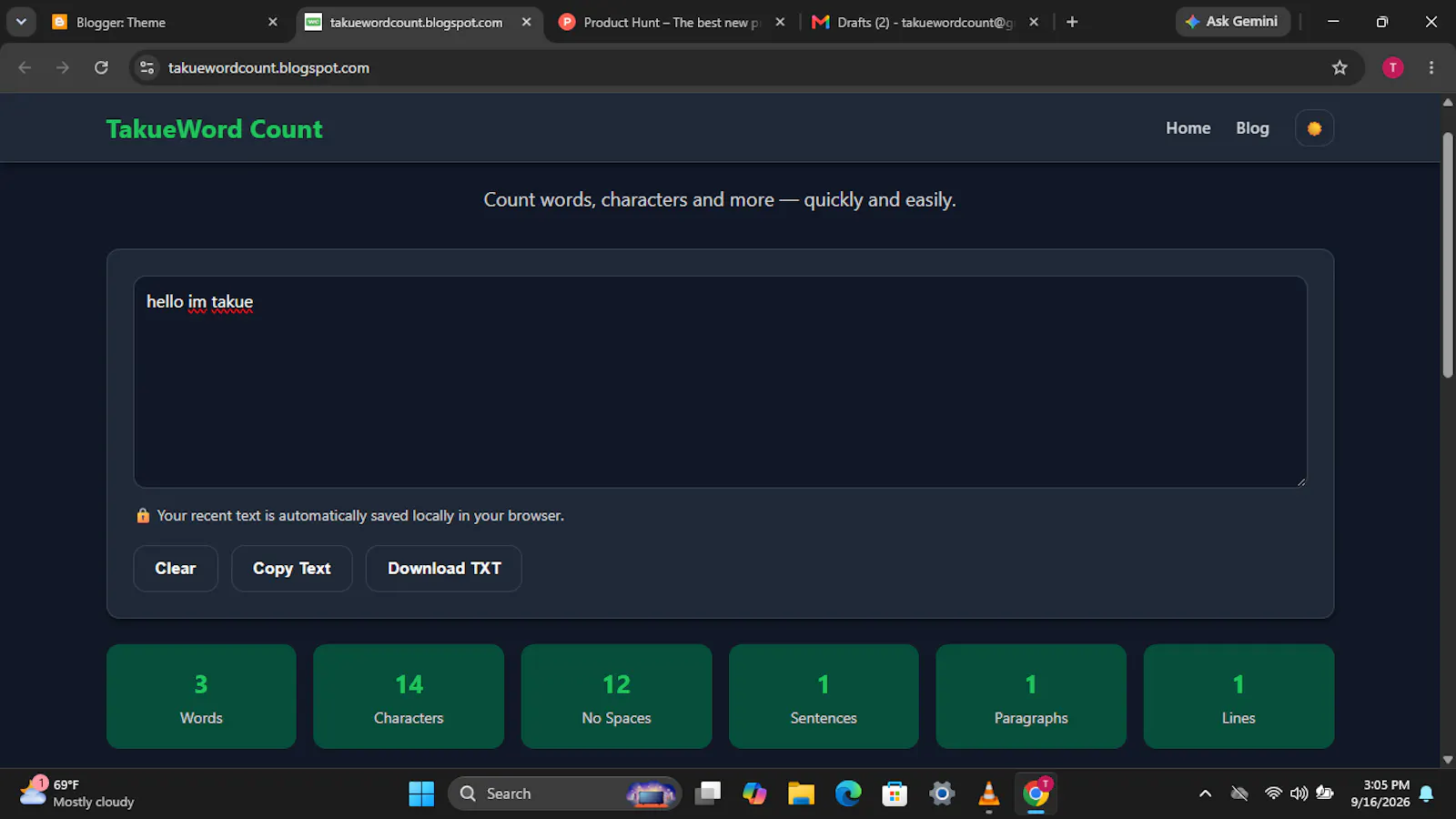 Free Word Counter Tool screenshot 2