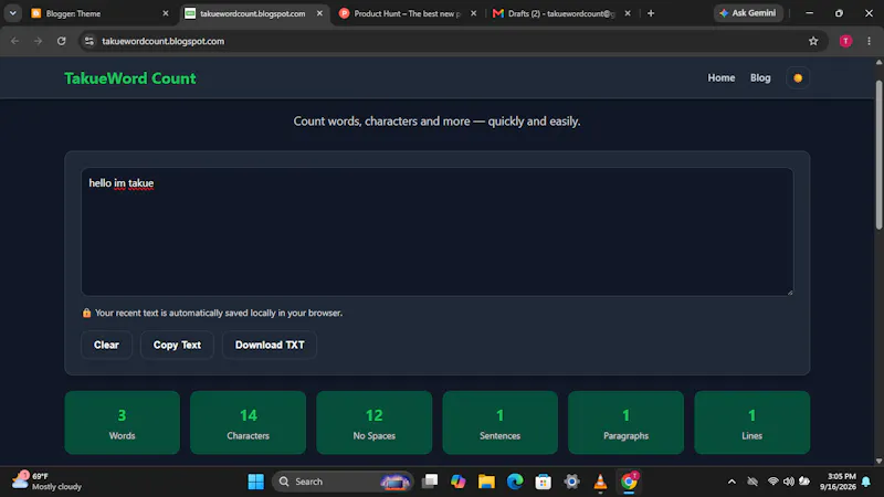 Free Word Counter Tool screenshot 2