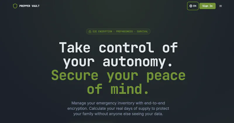 Prepper Vault screenshot 1