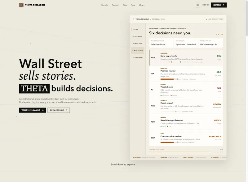 Theta Research screenshot 1