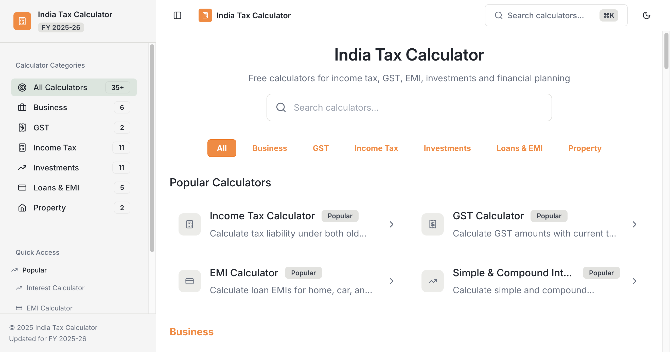 India Tax Calculator gallery image