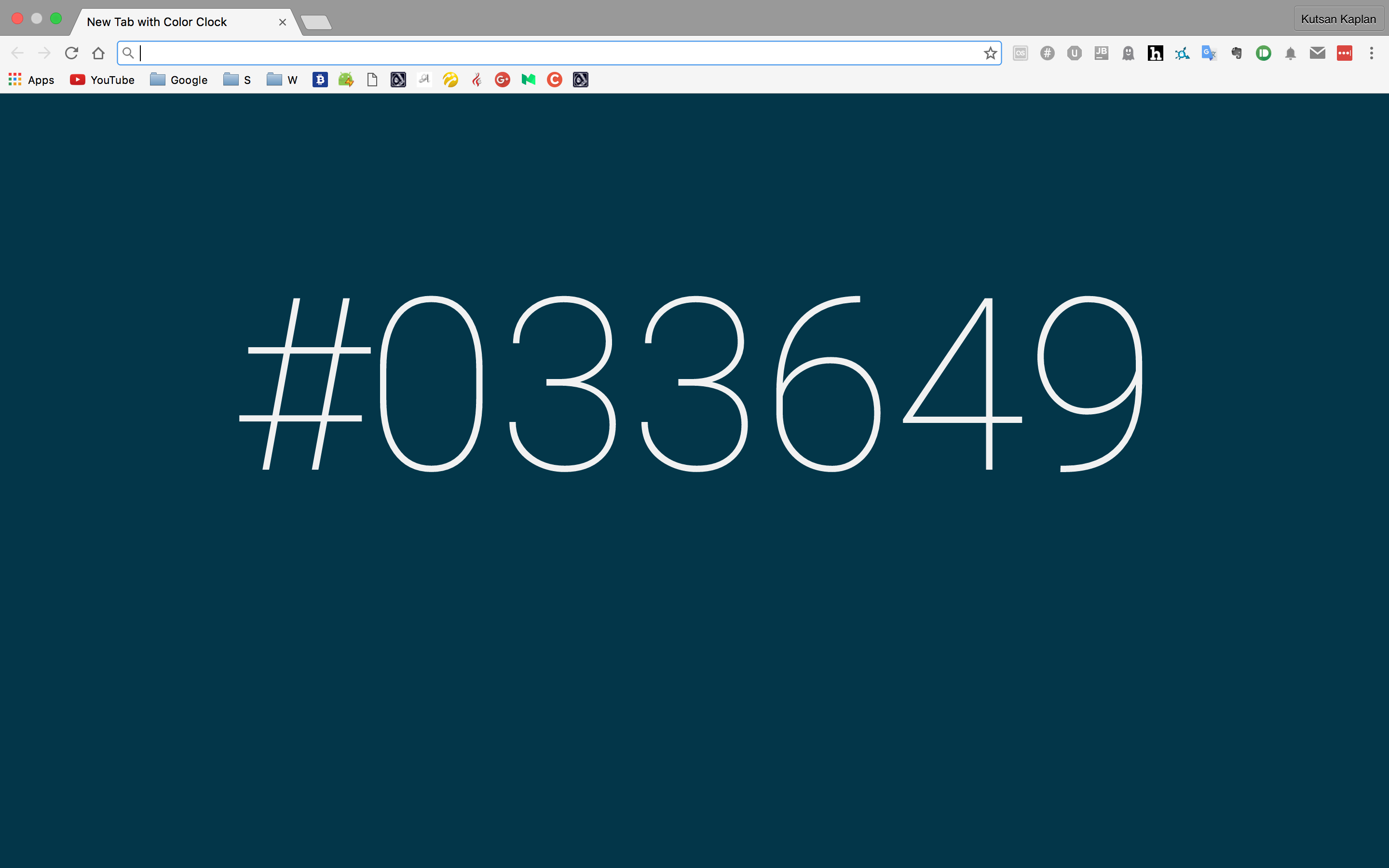 New Tab Color Clock gallery image