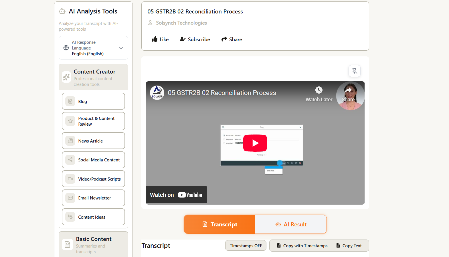 The Magic way to get content from video - Main product screenshot demonstrating key features and user interface