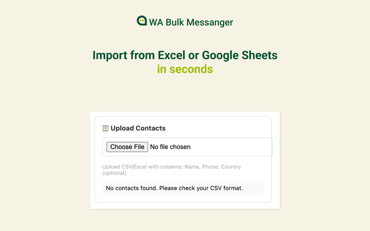 WhatsApp Bulk Messanger - Screenshot 3 showing product features and functionality