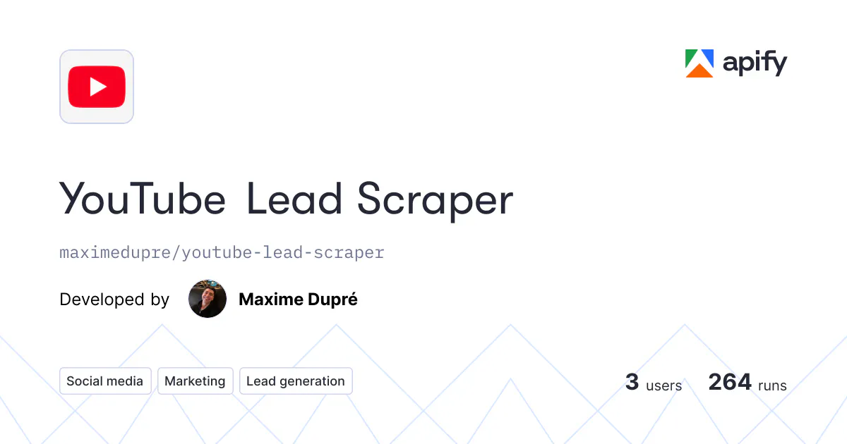 YouTube Lead Scraper gallery image