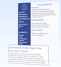 Swift Resume gallery image