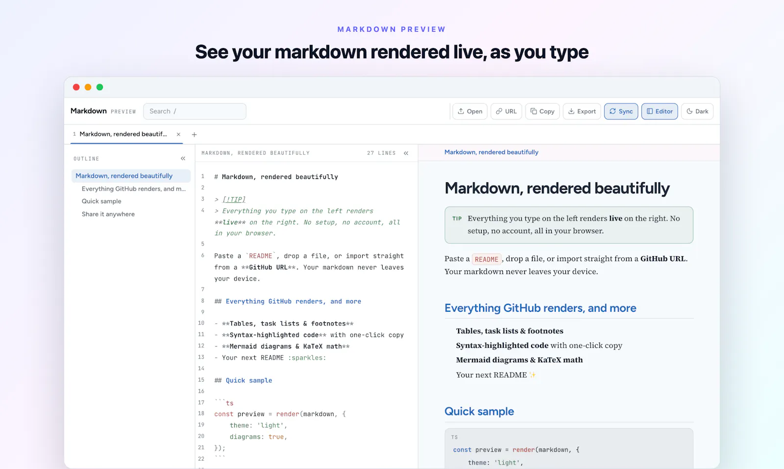 Markdown Preview screenshot 1
