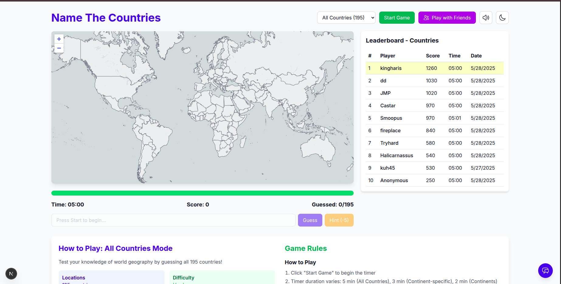 namethecountries - เกมตอบคำถามทางภูมิศาสตร์แบบโต้ตอบ media 1