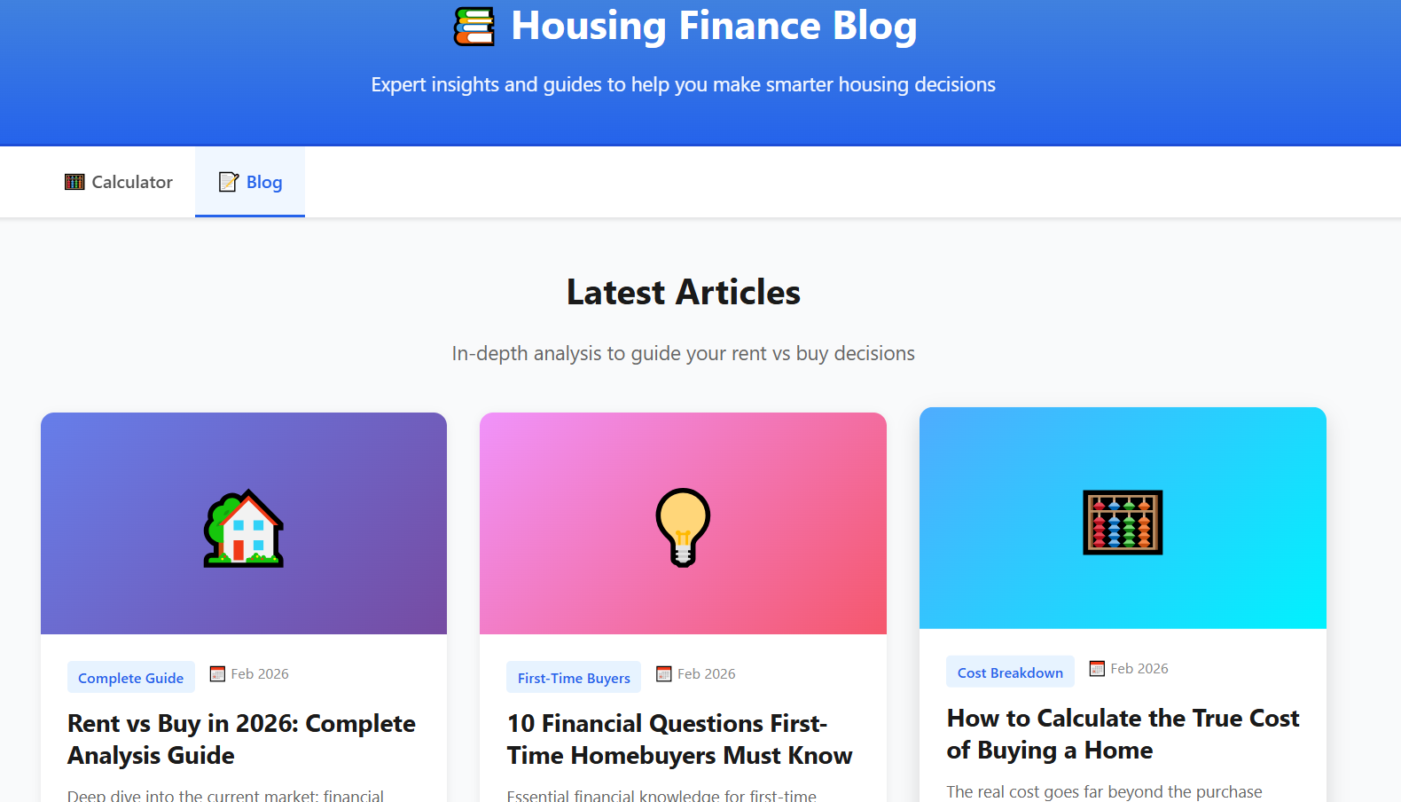 Rent vs Buy Calculator gallery image