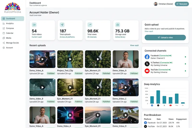 KalosMedia screenshot 1