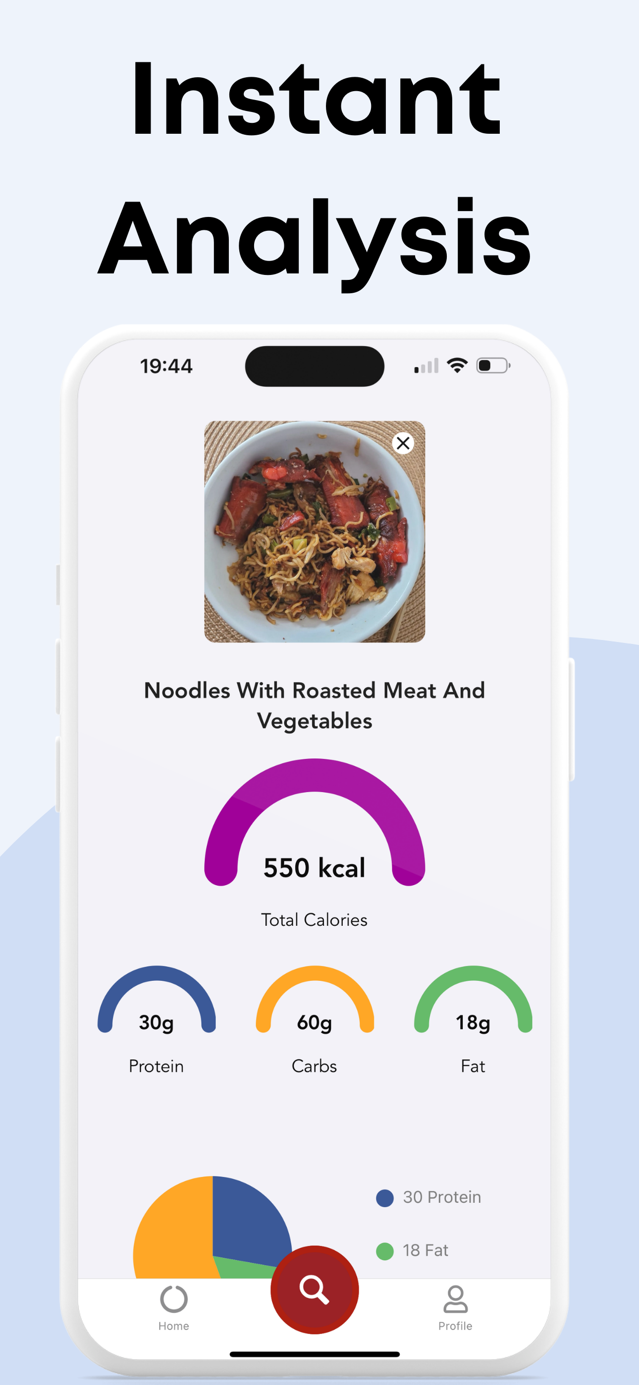 Mídia 3 de Scanner de calorias: analisador de refeições