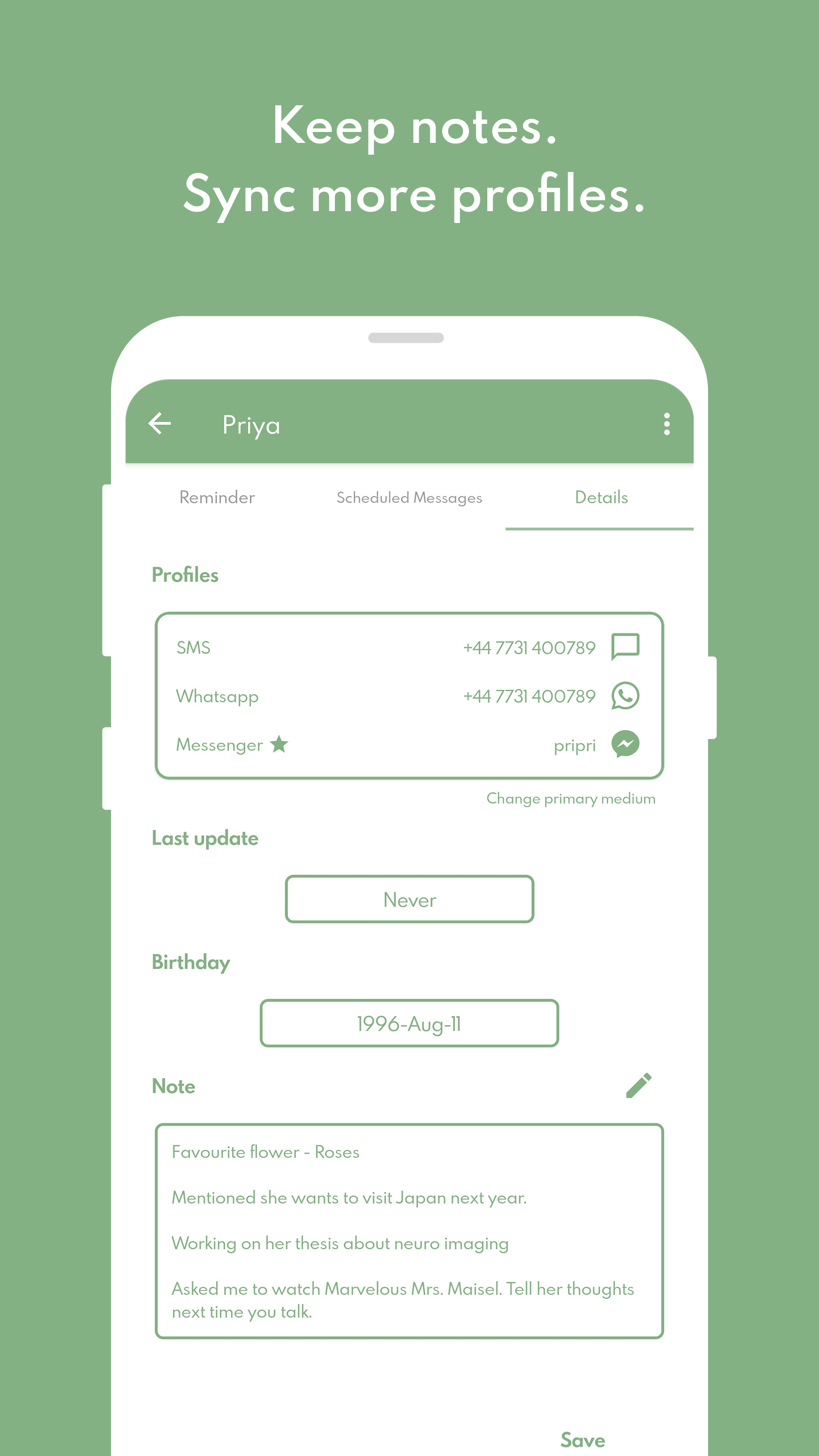 Nurture - smartest personal CRM ever gallery image