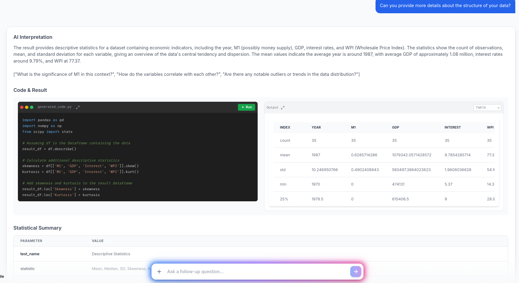 GemmaStat - Screenshot 2 showing product features and functionality