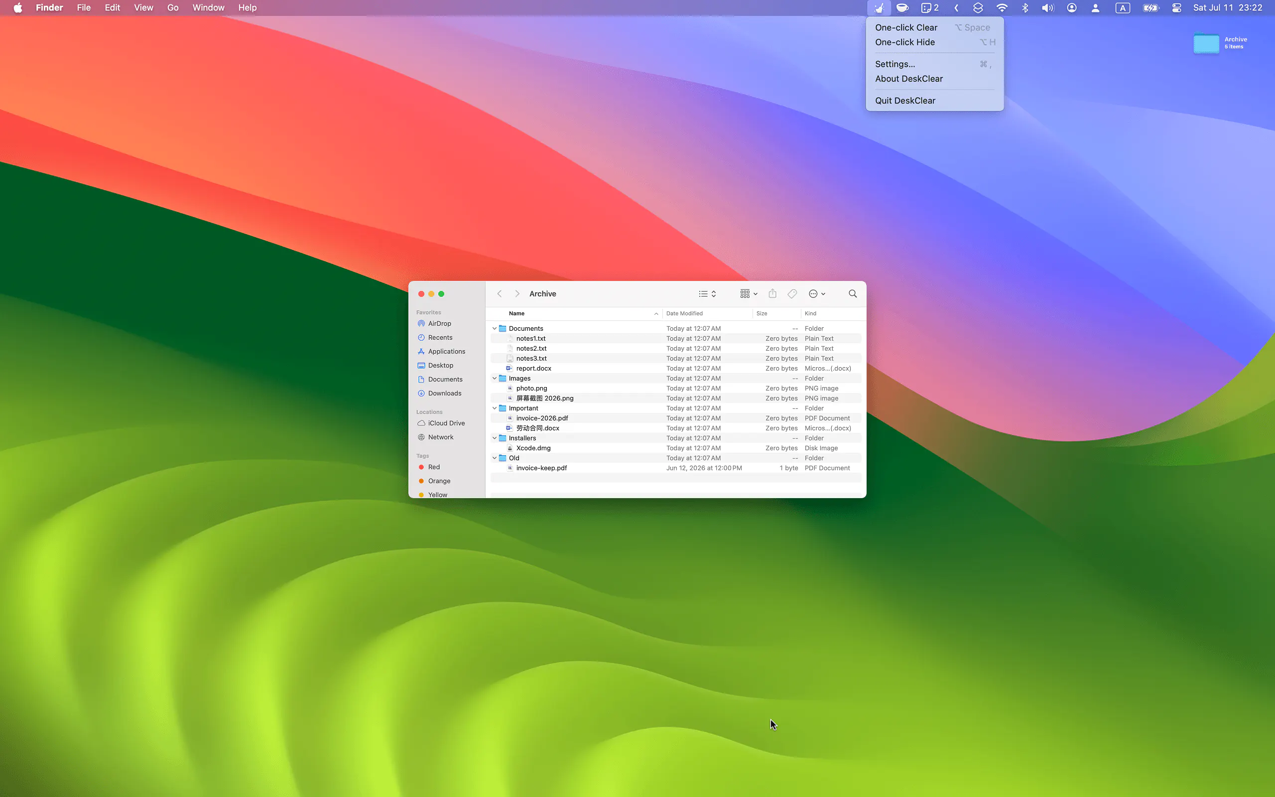 DeskClear screenshot