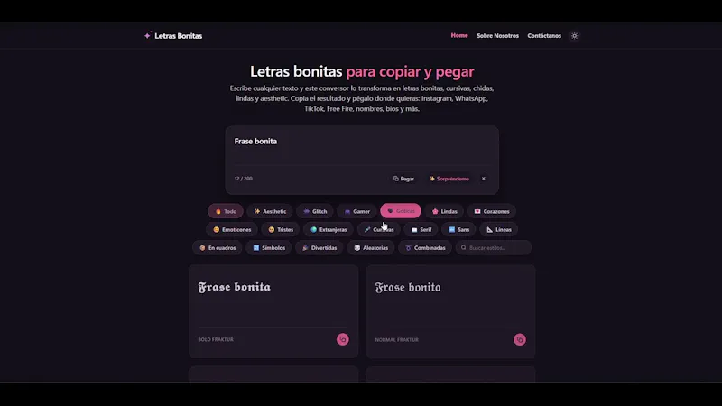 Letras Bonitas screenshot 1 (video preview)