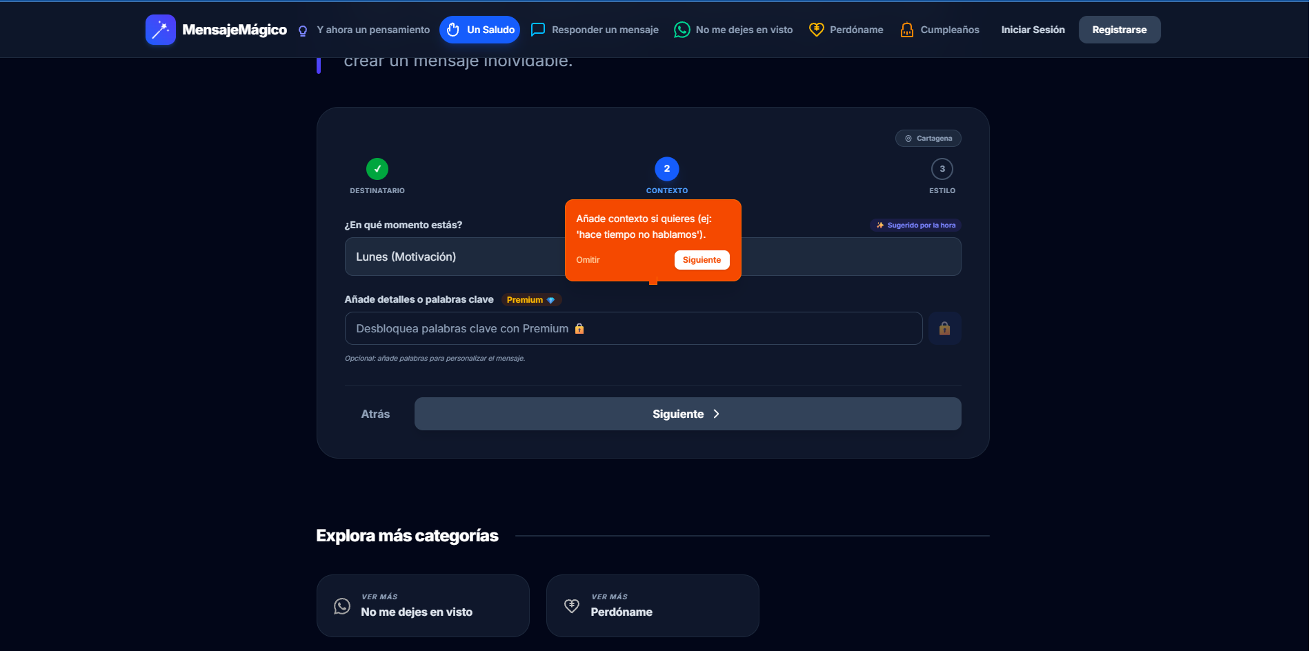 Mensaje Mágico - Screenshot 4 showing product features and functionality