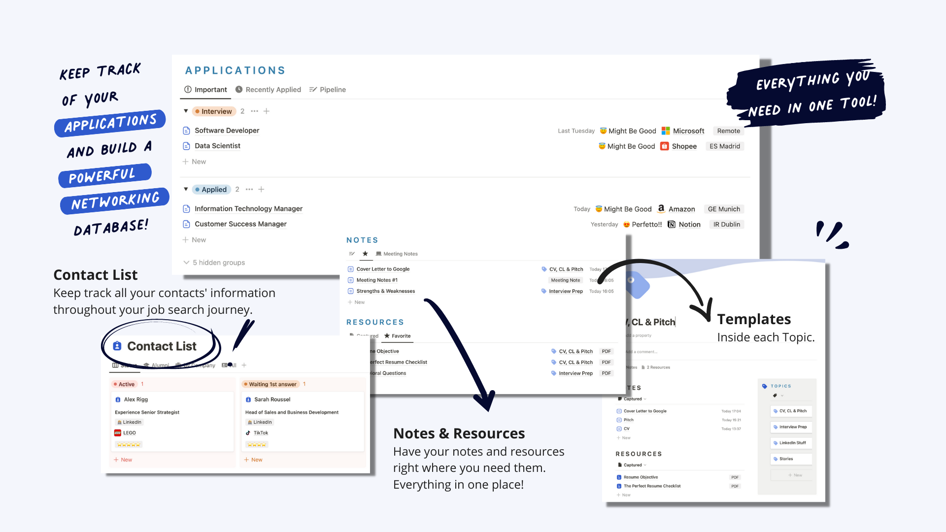 Mídia 2 de Pesquisa de emprego e rastreador de rede - Simplifique sua busca de emprego com 1 ferramenta e aterre o emprego dos seus sonhos!