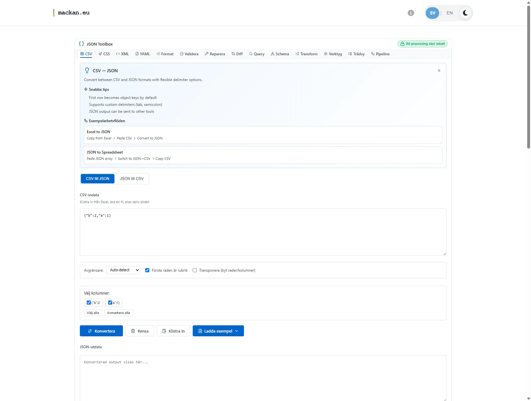 JSON Toolbox by mackan.eu gallery image
