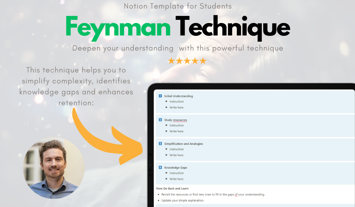 Feynman 기술 개념 템플릿 - 학생과 평생 학습자를위한 최고의 스터디 대시 보드 미디어 2