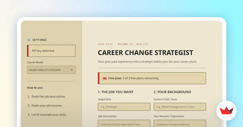 Career Change Strategist screenshot 1