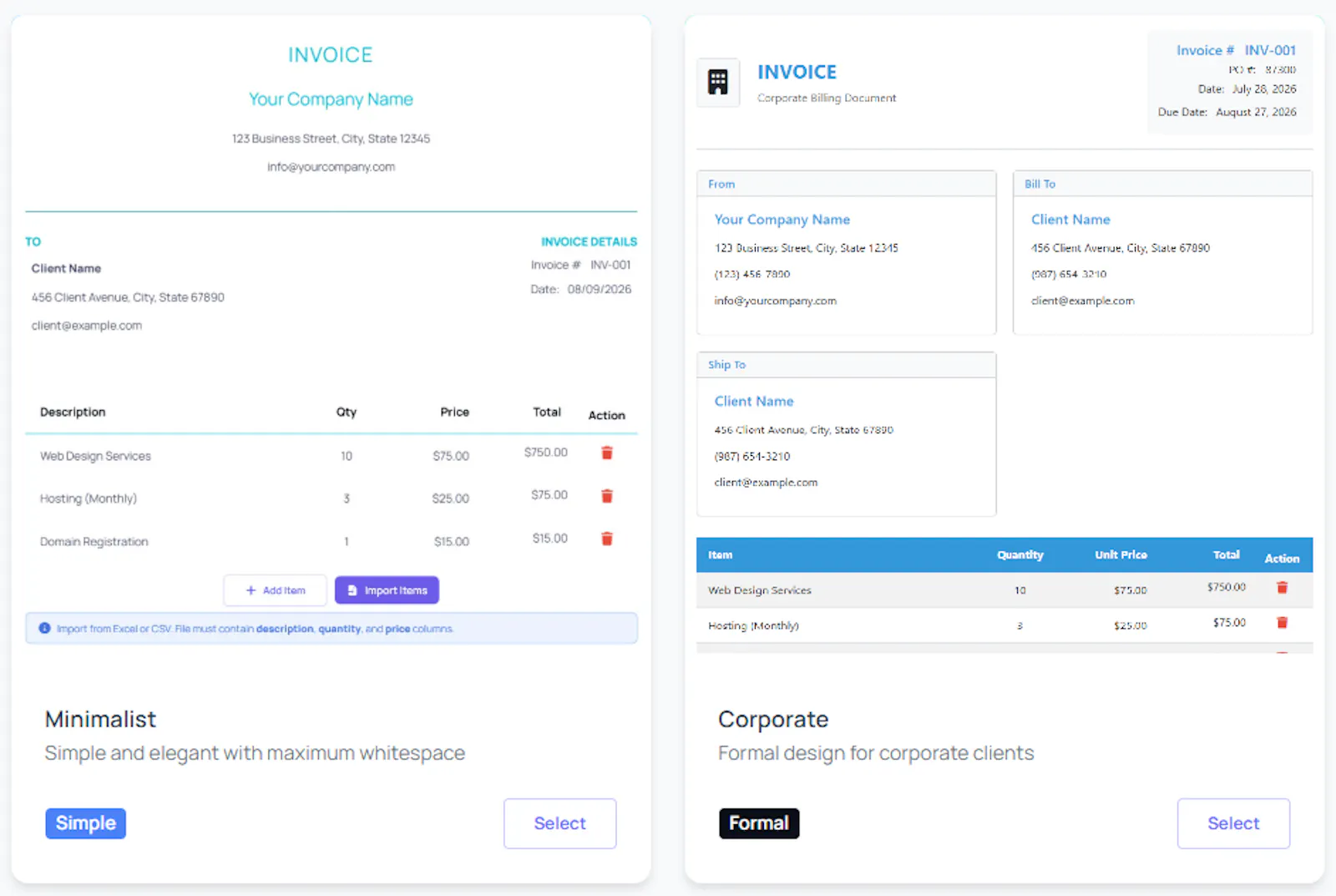 Free Invoice Generator by UtilifyZone screenshot 4