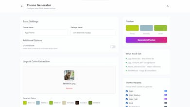 Flutter theme Generator gallery image