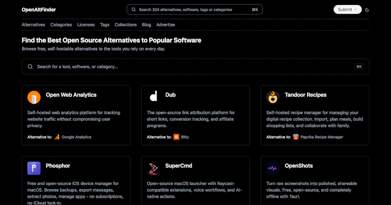 OpenAltFinder screenshot 1